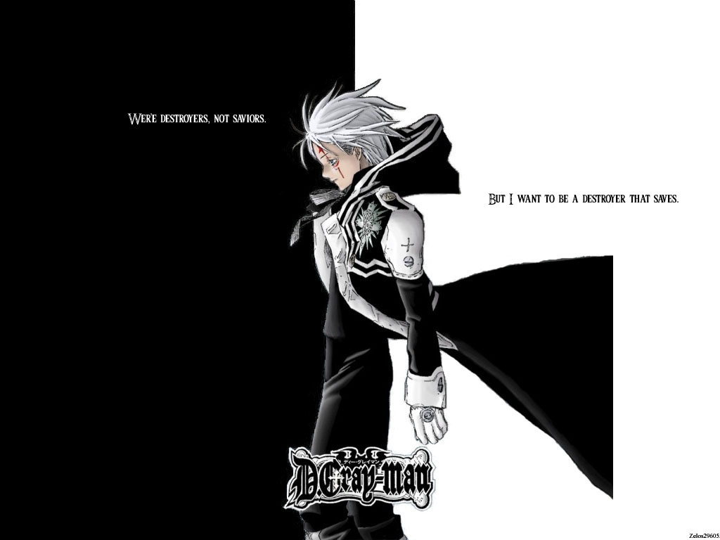 d gray man wallpaper,cartoon,black and white,animation,graphic design,font