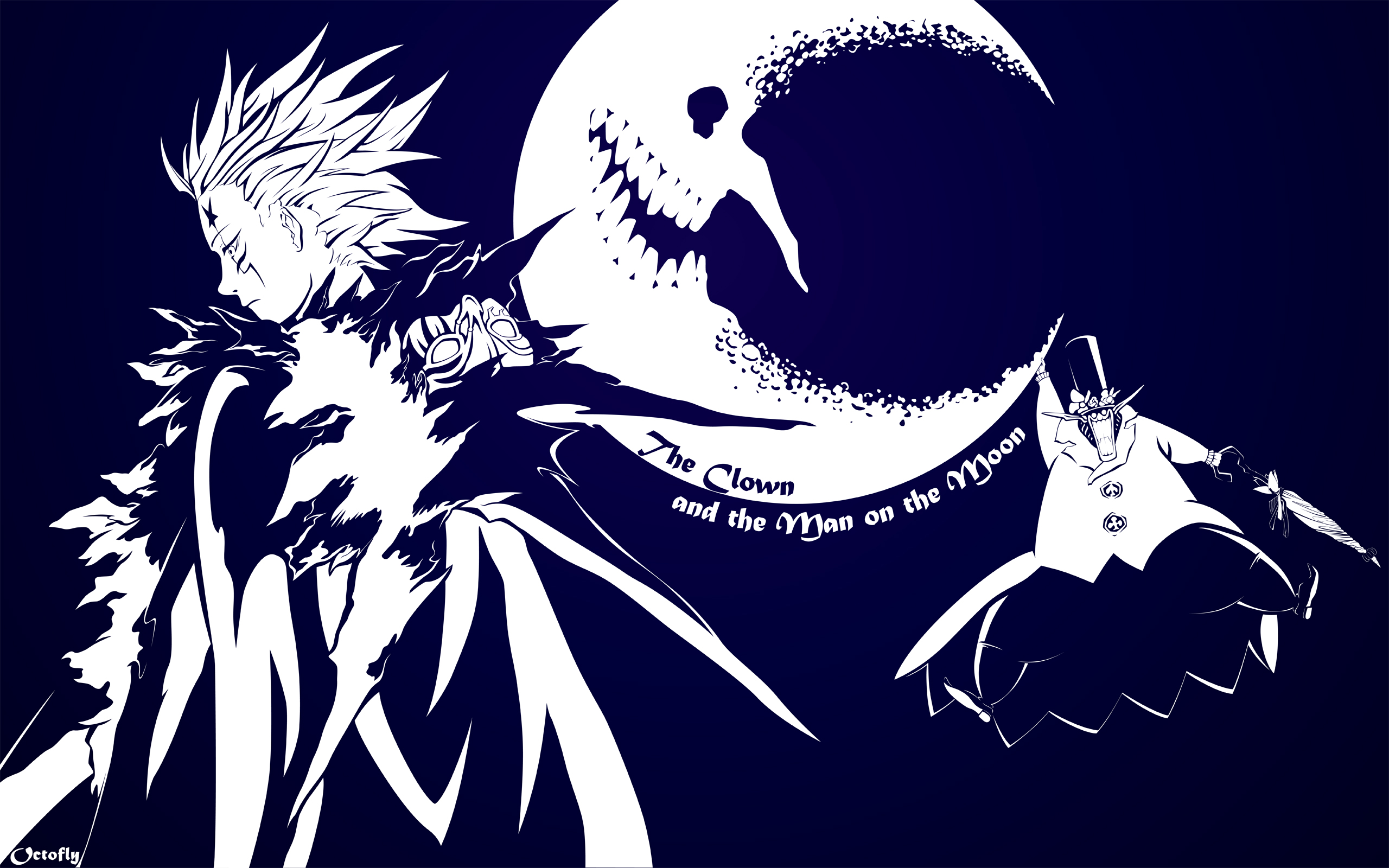 d gray man wallpaper,illustration,black and white,graphic design,fictional character,wing