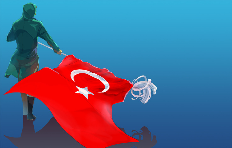 türk bayrağı wallpaper hd 3d,red,flag,illustration,fictional character,sky