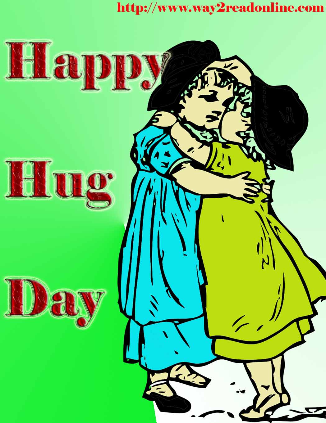 hug day hd wallpapers,poster,cartoon,interaction,font,illustration