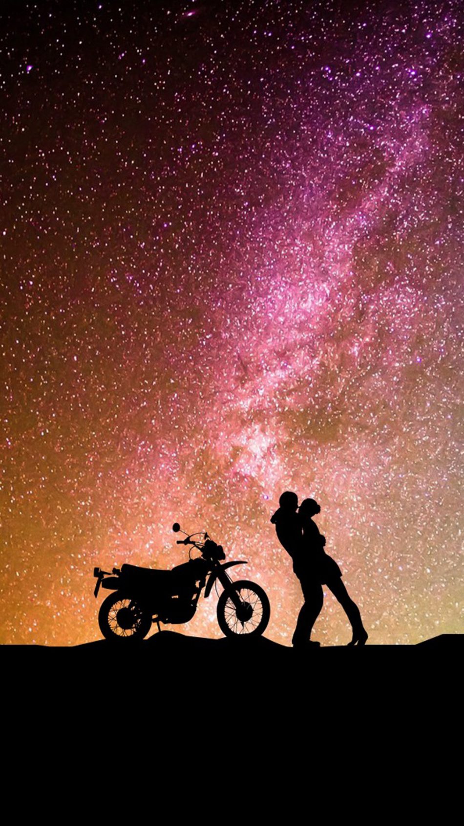 love kiss wallpapers for mobile,sky,silhouette,vehicle,illustration,landscape