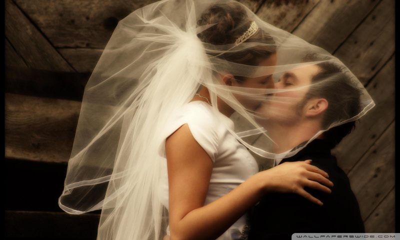 love kiss wallpapers for mobile,veil,bridal veil,photograph,bridal accessory,bride