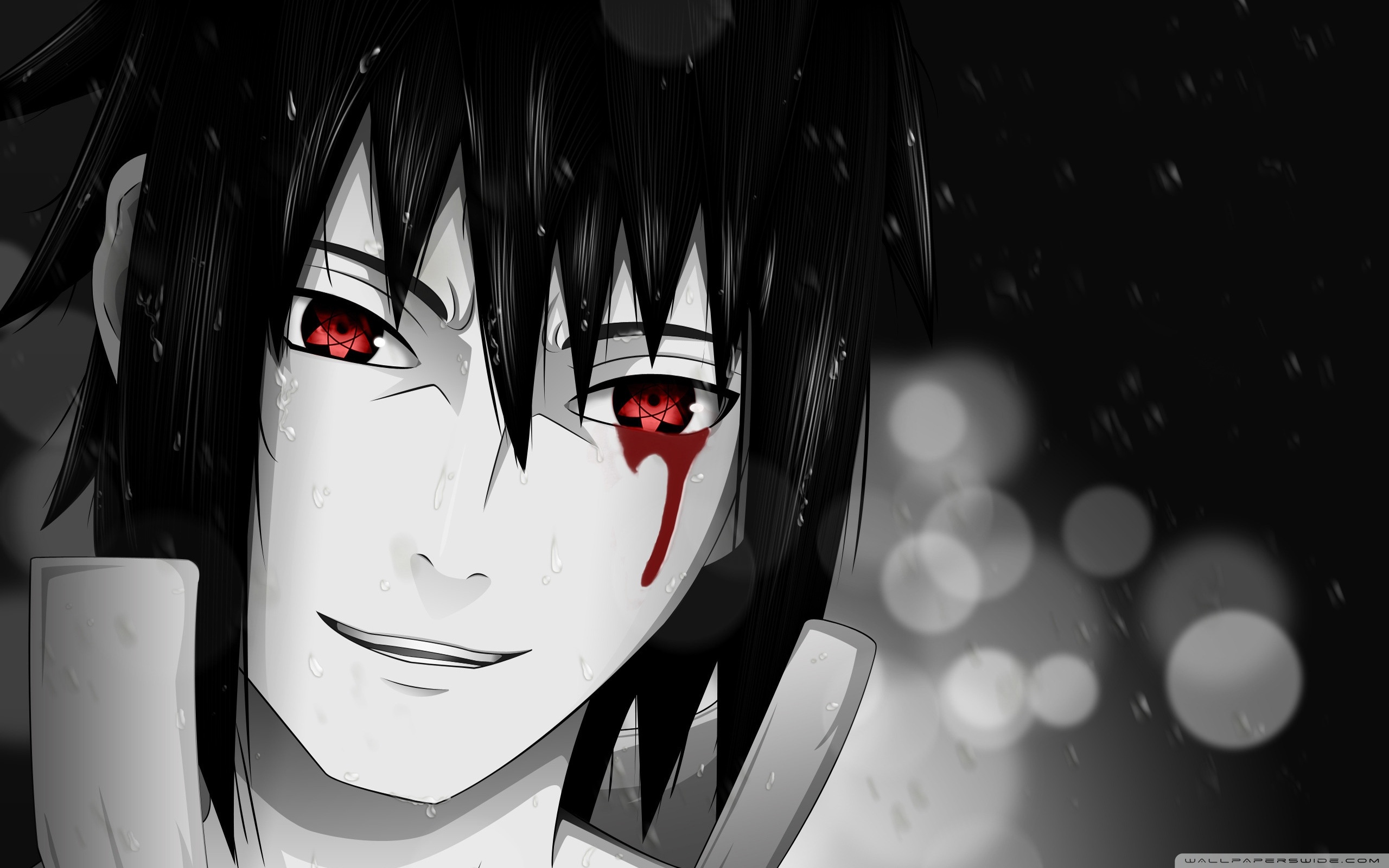 wallpaper uchiha sasuke,white,black,facial expression,anime,monochrome