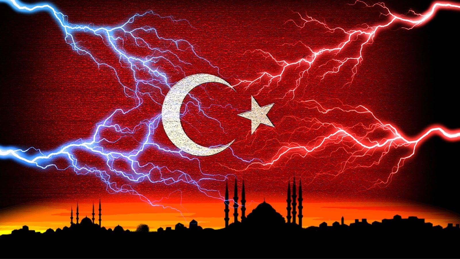 papier peint turkiye,tonnerre,foudre,orage,ciel,rouge