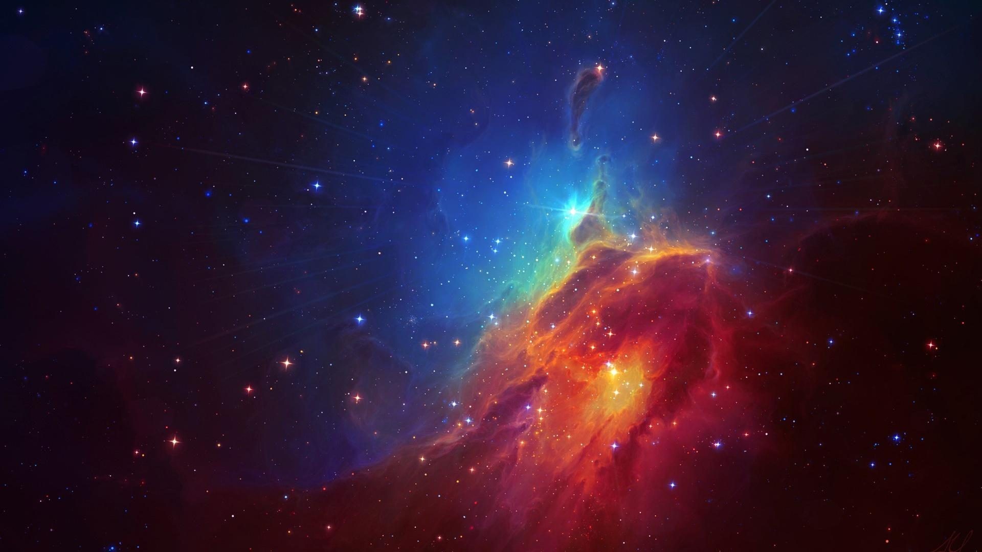 carta da parati galassia 1920x1080,cielo,natura,nebulosa,atmosfera,spazio