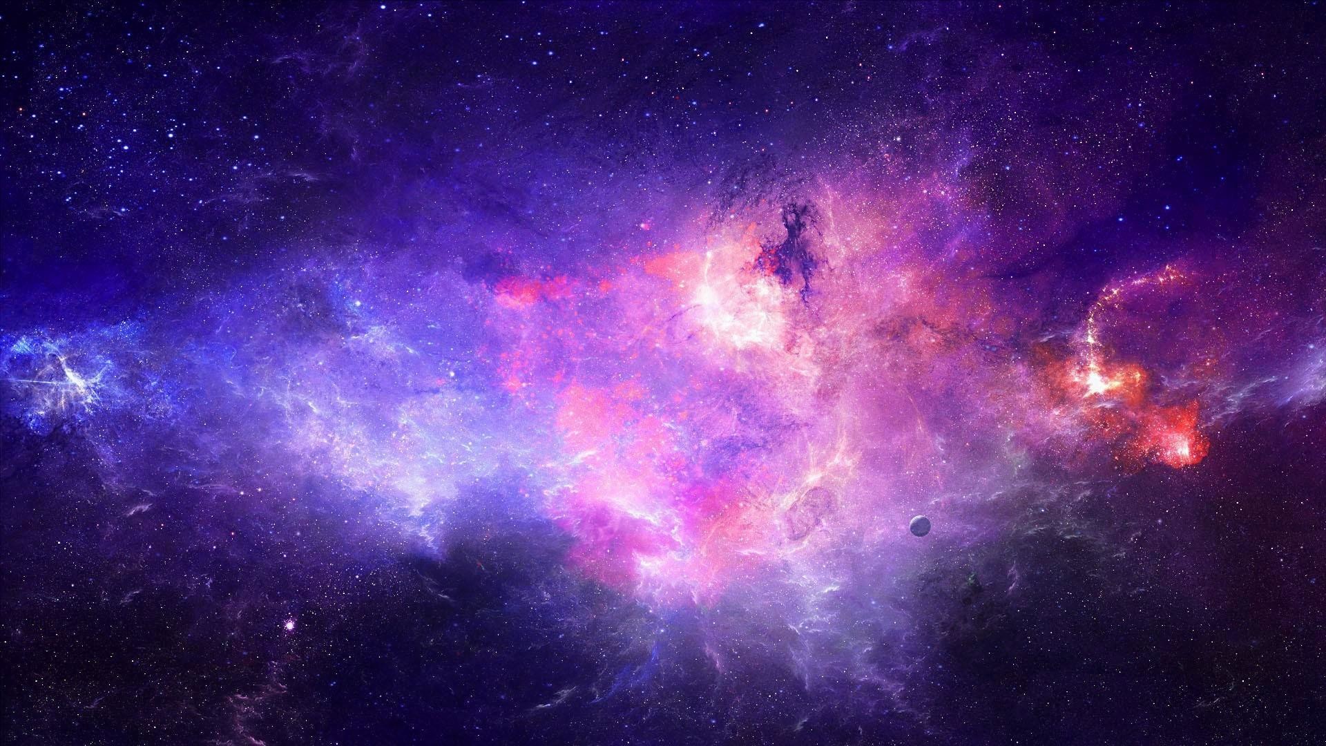 銀河の壁紙1920x1080,空,星雲,宇宙,紫の,バイオレット