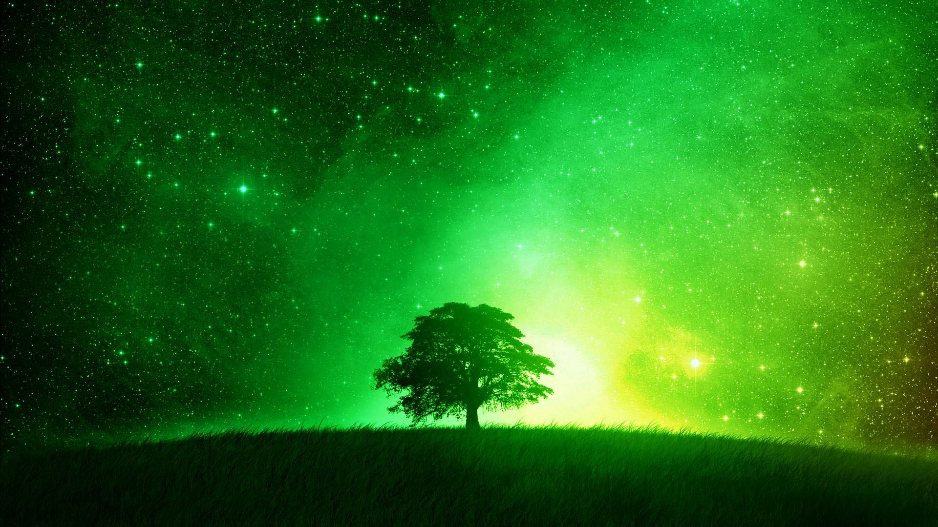 fondo de pantalla de espacio verde,verde,cielo,naturaleza,paisaje natural,aurora