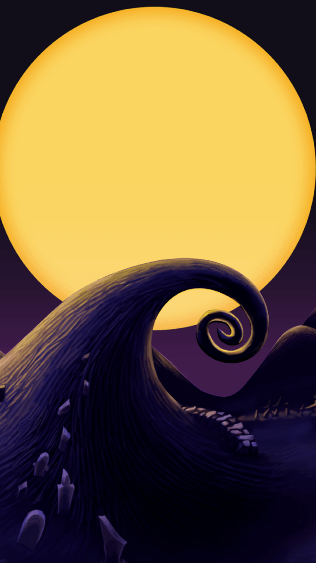 the nightmare before christmas wallpaper,yellow,illustration,animation,art,space