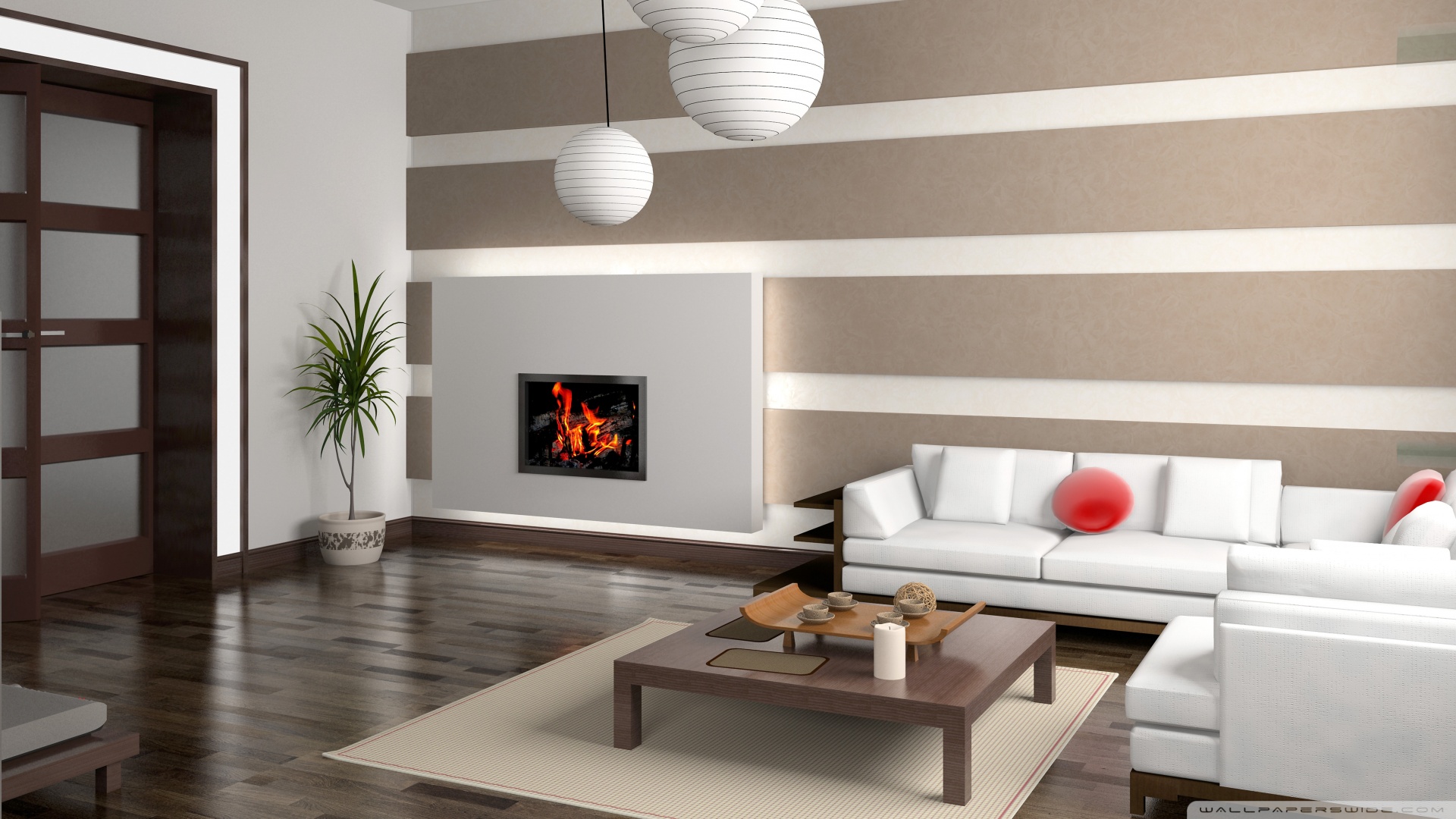 wallpaper decorating ideas living room,living room,room,furniture,interior design,table