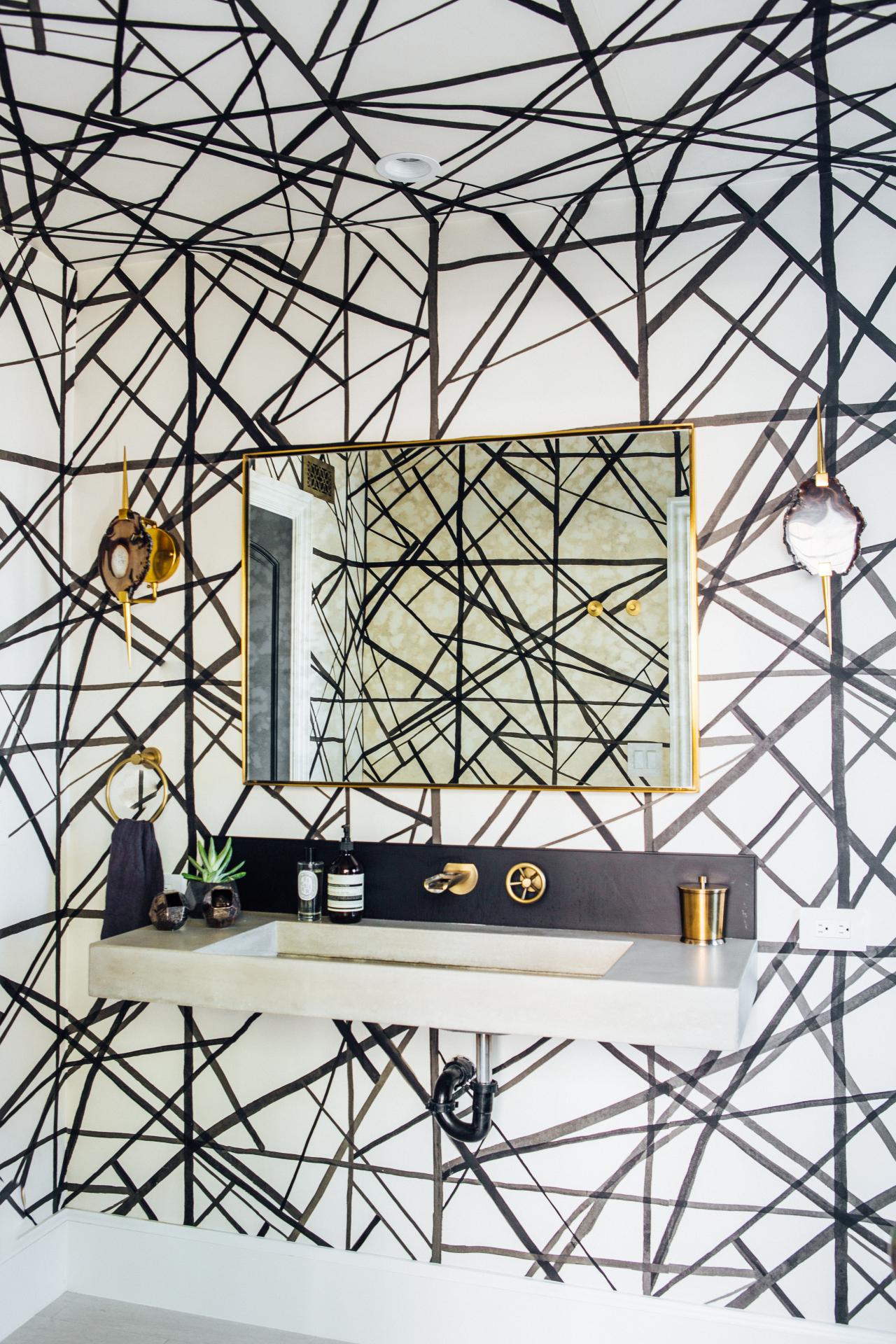 funky bathroom wallpaper,architecture