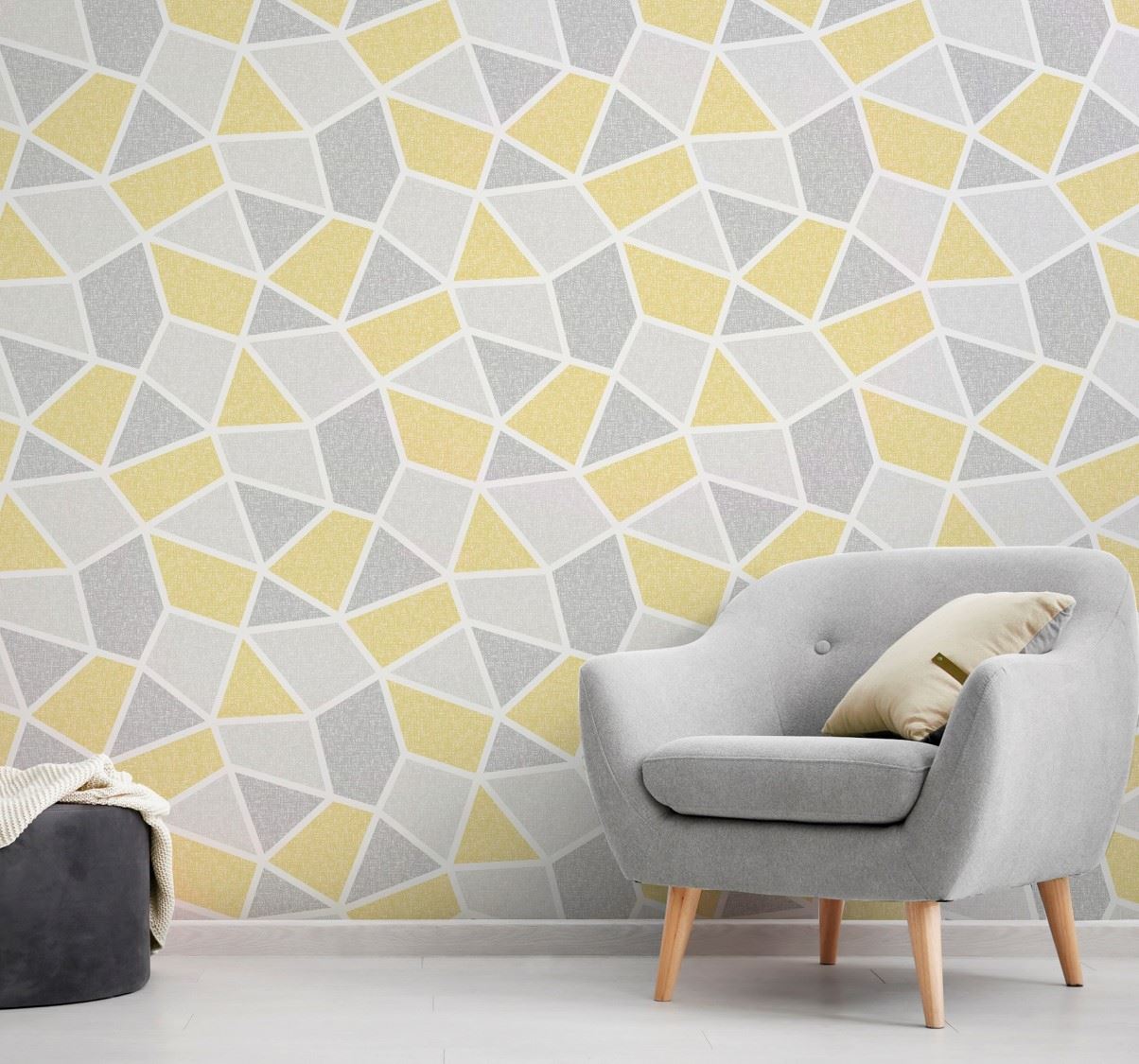 papel pintado geométrico contemporáneo,pared,fondo de pantalla,amarillo,diseño de interiores,habitación