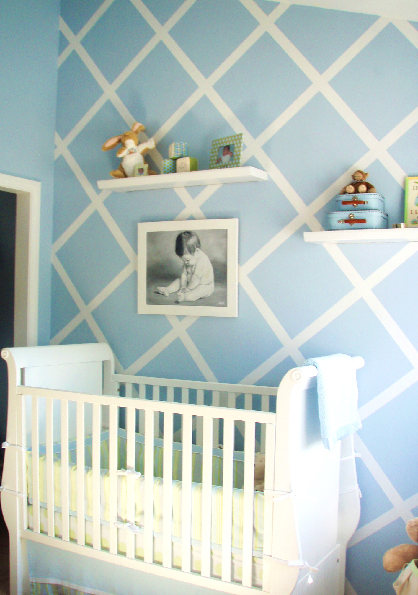 baby nursery wallpaper uk,product,room,nursery,infant bed,wall