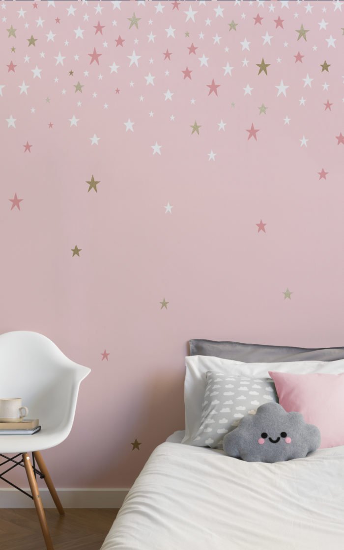 baby nursery wallpaper uk,rosa,parete,sfondo,camera,adesivo da parete