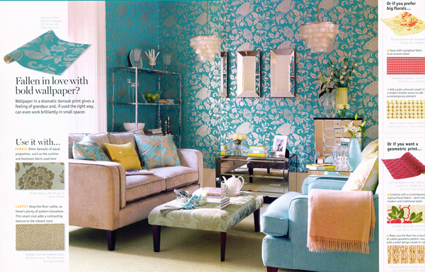 bold wallpaper designs,living room,green,room,aqua,turquoise