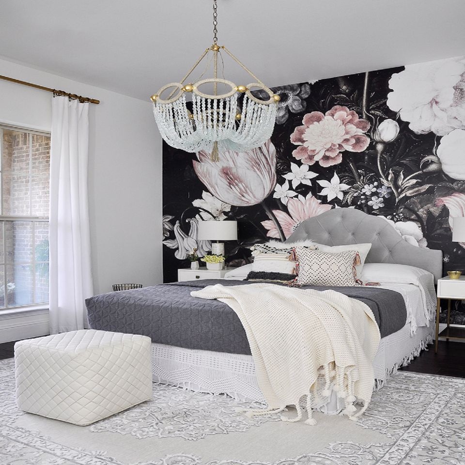 bold wallpaper designs,bedroom,white,furniture,room,bed