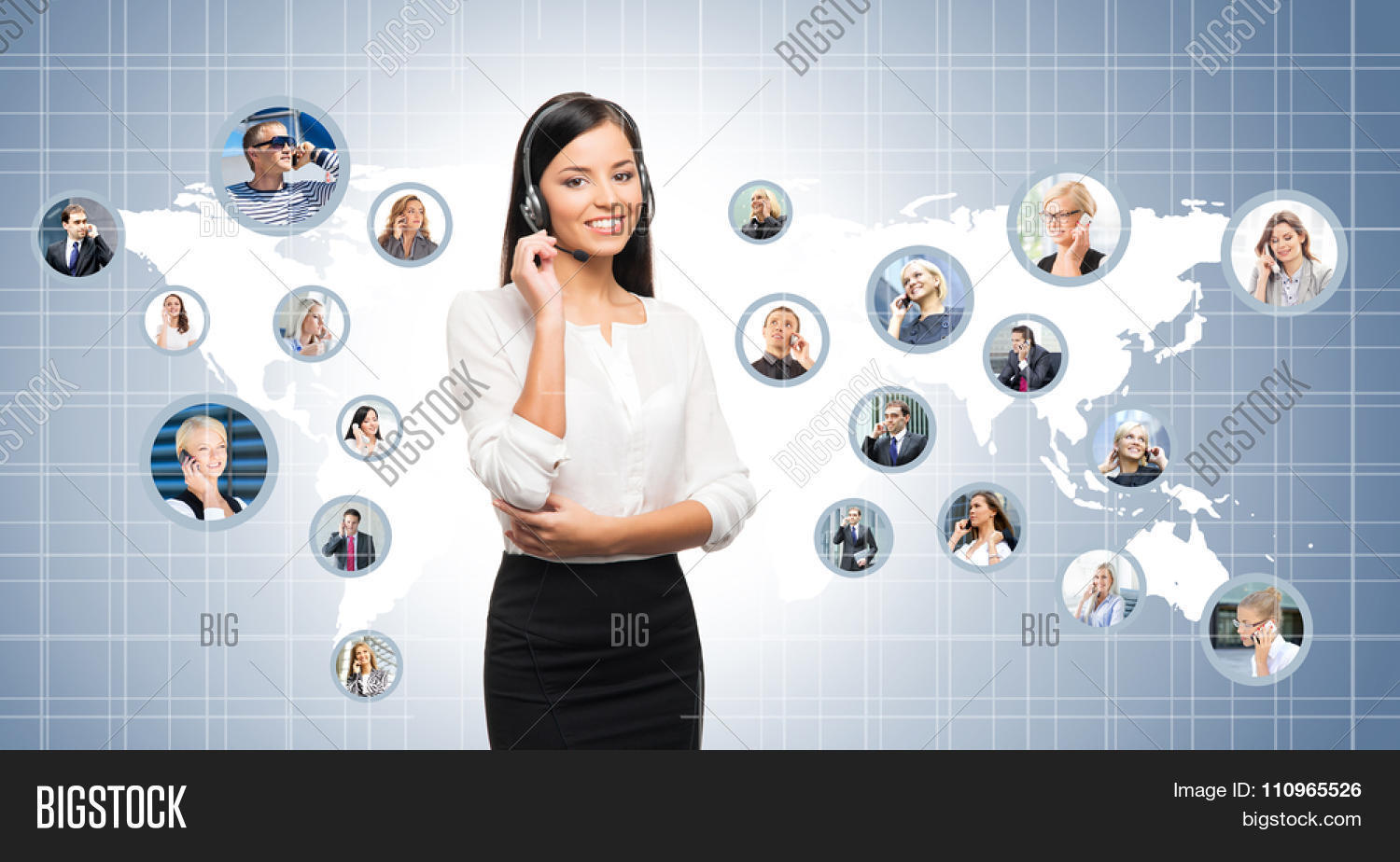 Image Preview - Call Center Background- WallpaperUse