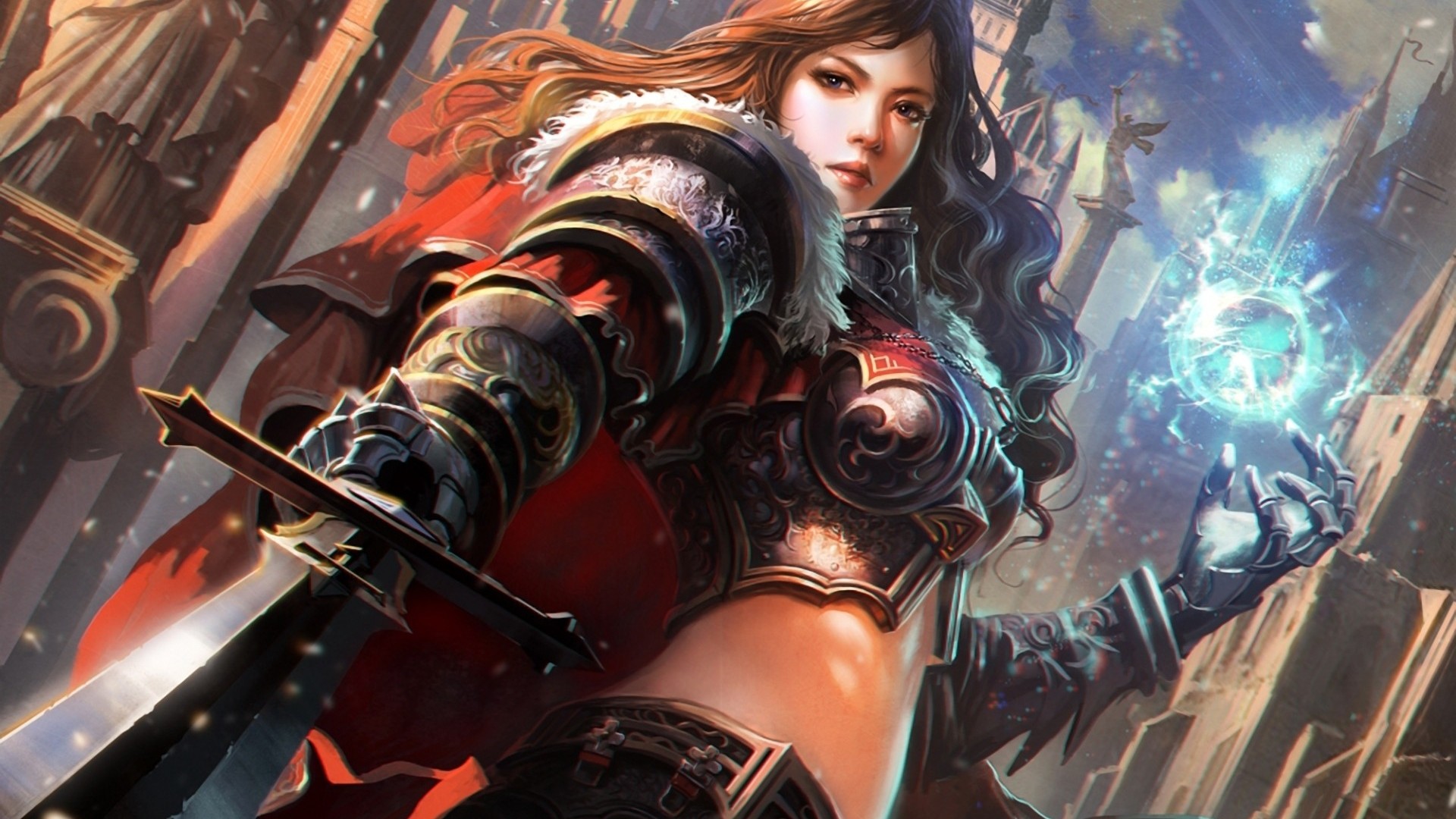 mujer guerrera fondo de pantalla,juego de acción y aventura,cg artwork,juego de pc,ilustración,cabello negro