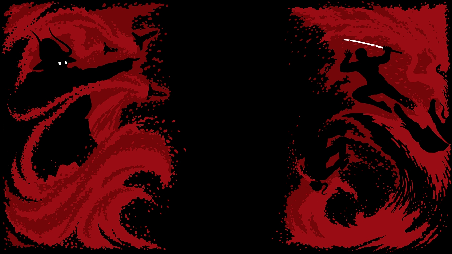 shadow warrior wallpaper,red,black,visual arts,graphic design,art