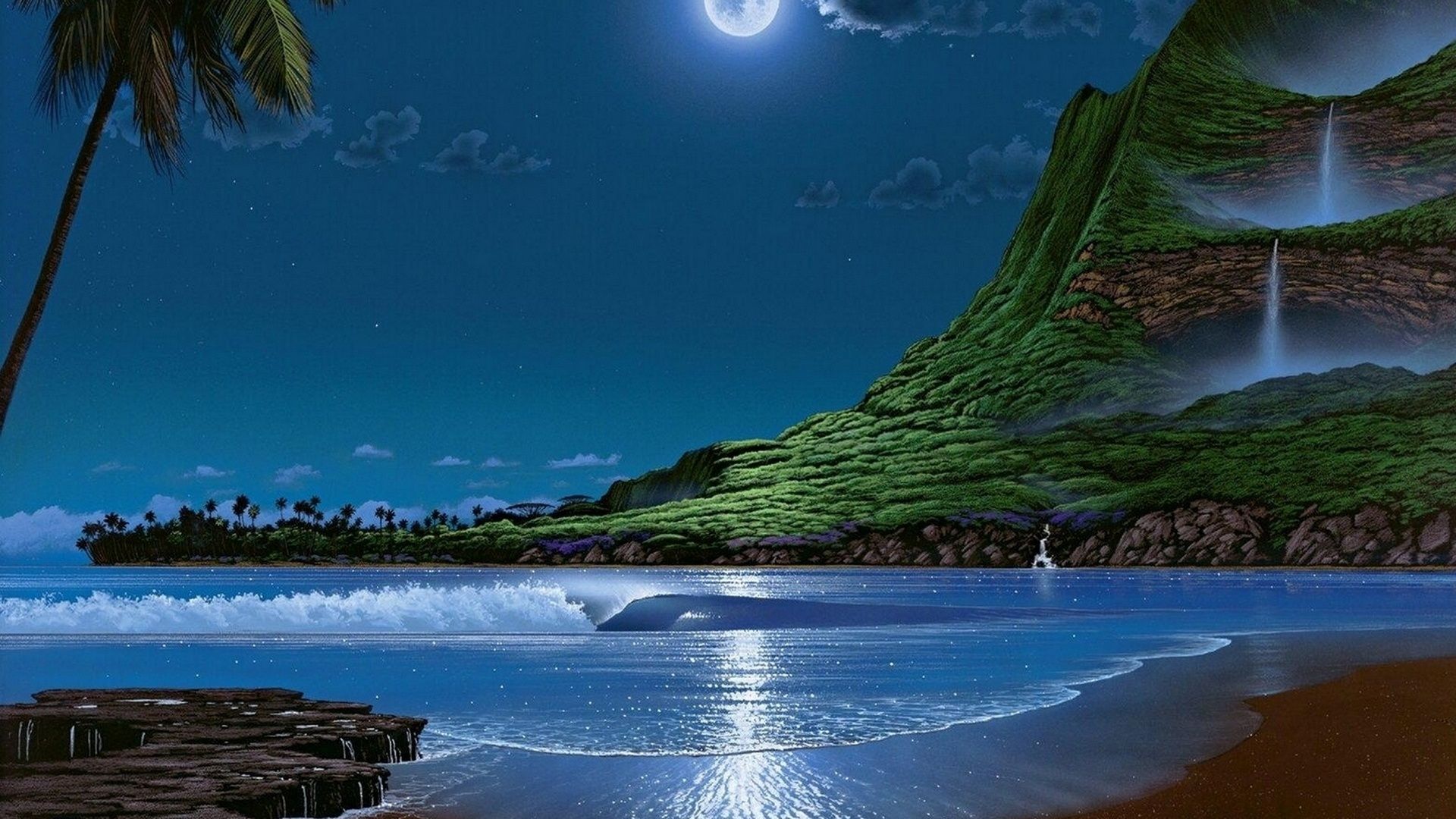 fondos de pantalla increíbles 1920x1080,naturaleza,paisaje natural,cielo,luz de la luna,ligero