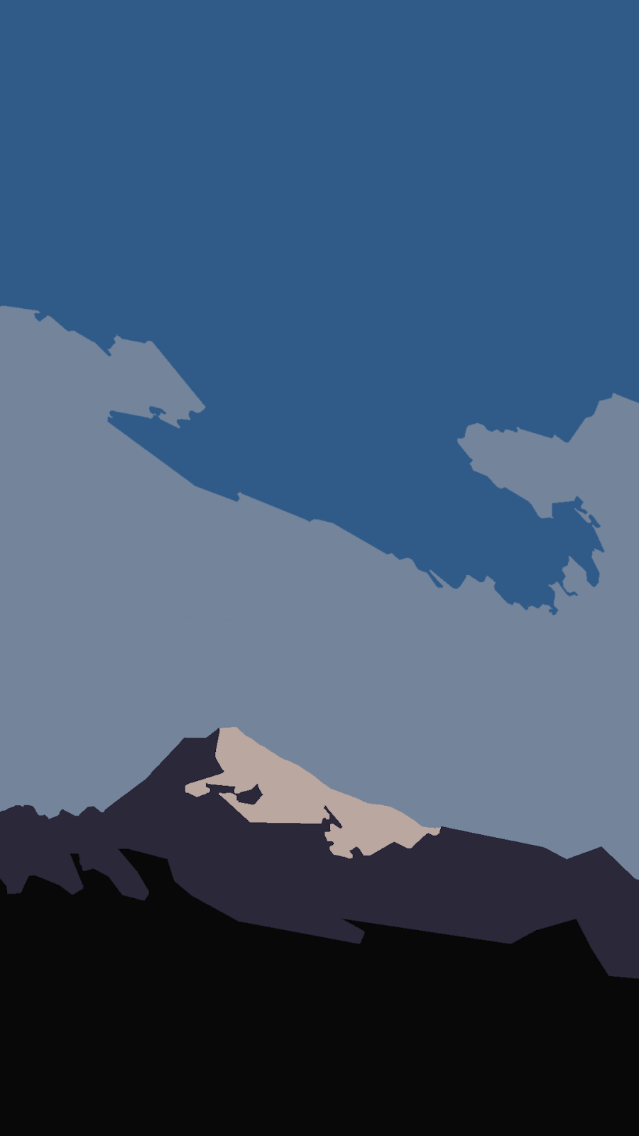 android用の山の壁紙,空,青い,雲,雰囲気,図