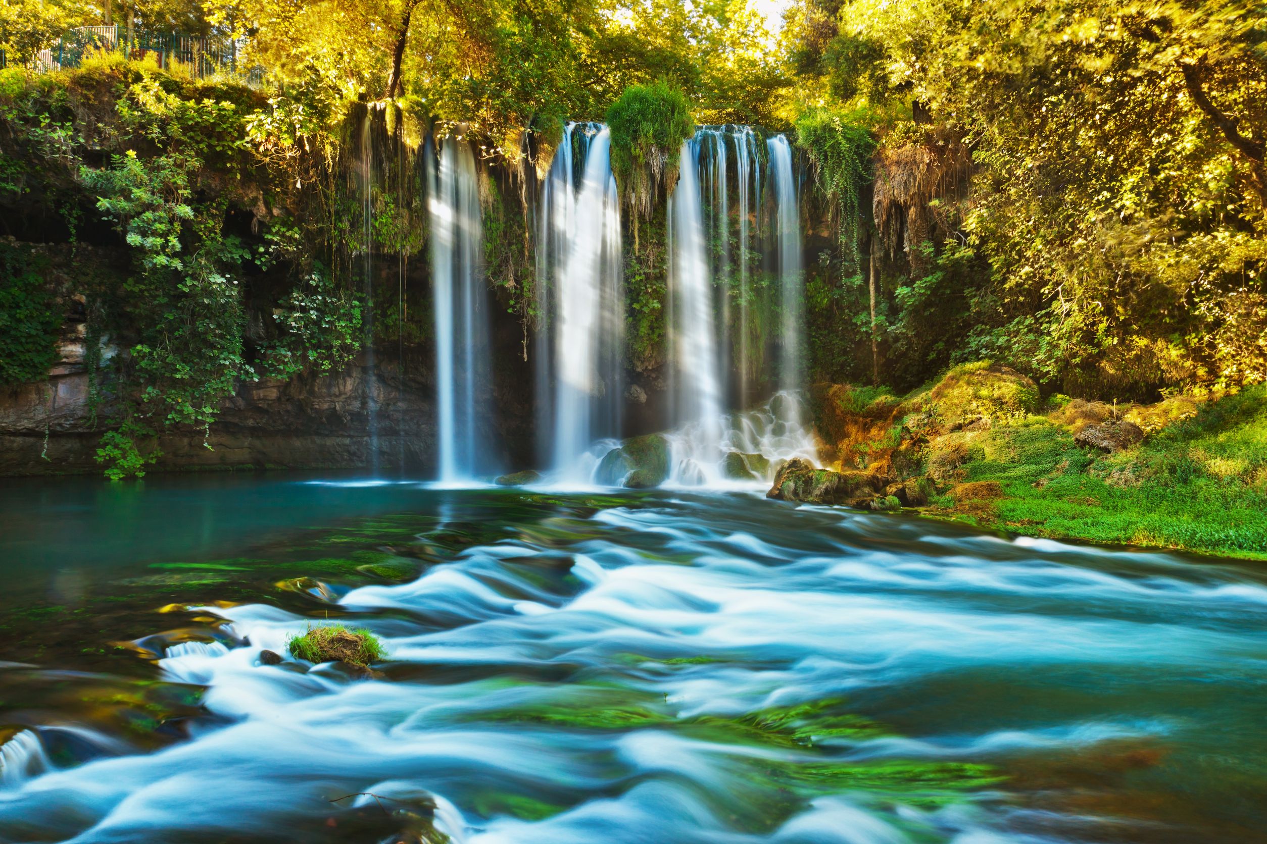 beautiful waterfall wallpaper,waterfall,body of water,water resources,natural landscape,nature