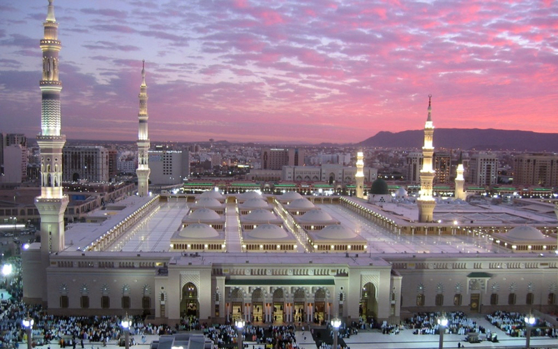 fond d'écran masjid nabawi,ville,mecque,bâtiment,zone métropolitaine,mosquée