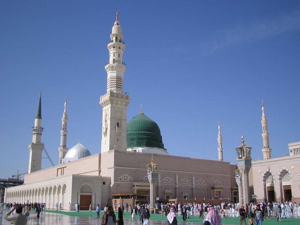 masjid nabawi wallpaper,landmark,place of worship,mosque,khanqah,building