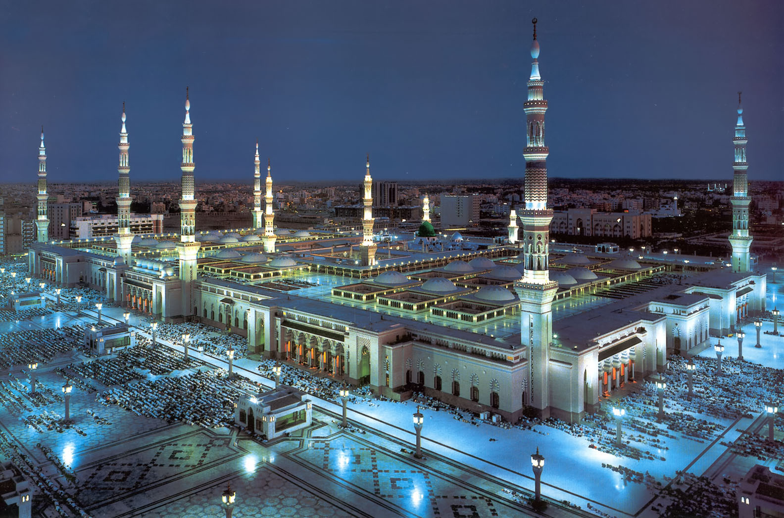 masjid nabawi wallpaper,city,mecca,landmark,human settlement,mosque