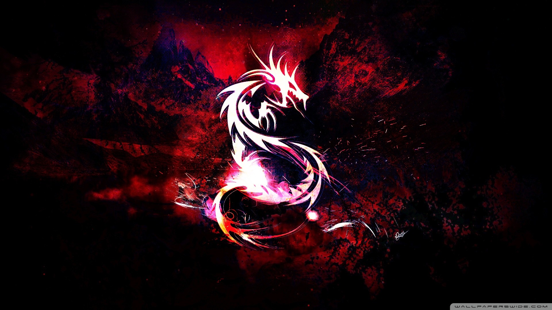 red dragon wallpaper,red,graphic design,darkness,fictional character,graphics