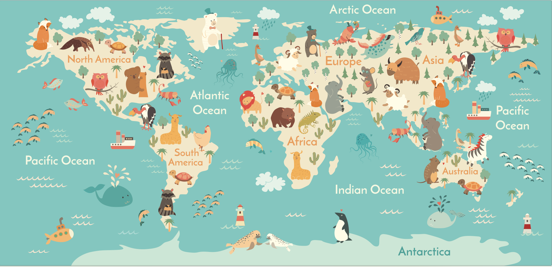 kids map wallpaper,map,world,ecoregion,illustration,font