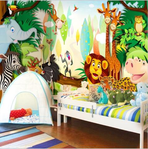 papel pintado animal de los niños,dibujos animados,fondo de pantalla,pared,habitación,mueble