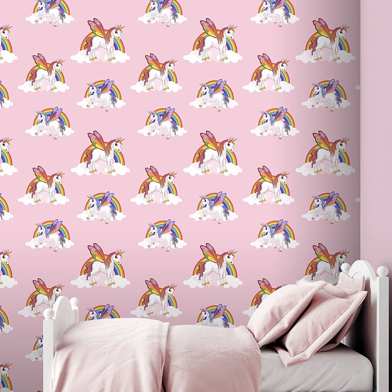 papier peint rose pour enfants,fond d'écran,autocollant mural,rose,mur,chambre