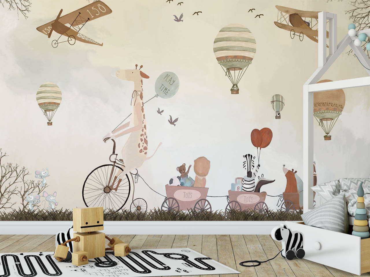 어린이 동물 벽지,벽,벽지,방,디자인,인테리어 디자인