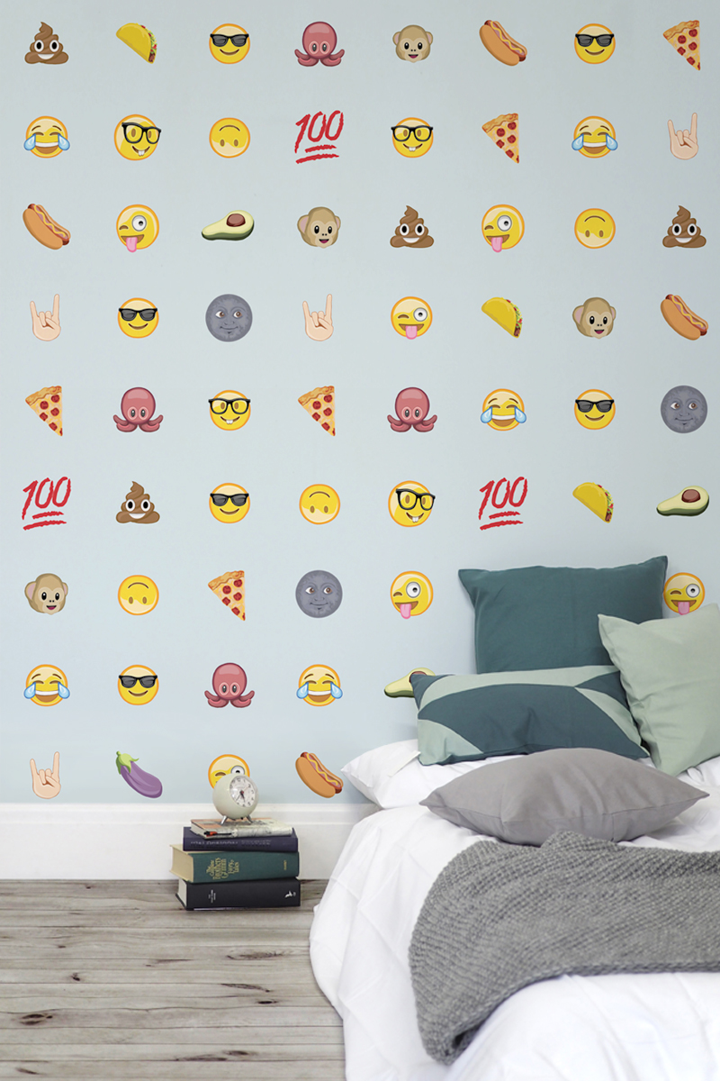 emoji wallpaper for bedroom,wallpaper,wall,yellow,room,wall sticker