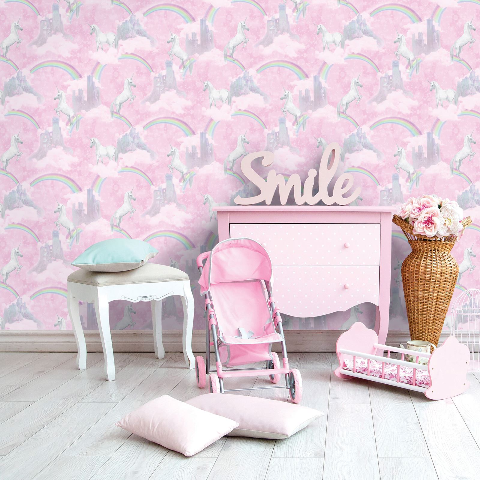papel pintado rosado de los niños,rosado,fondo de pantalla,mueble,habitación,mesa