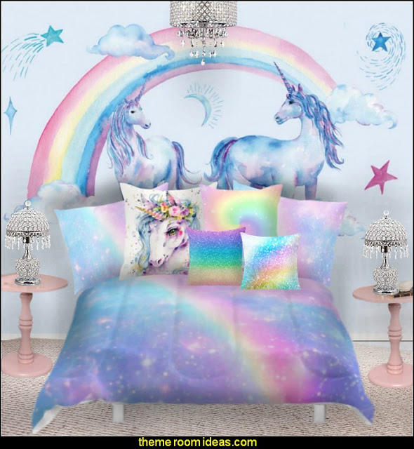rainbow wallpaper for bedroom,furniture,room,fictional character,interior design