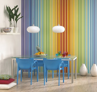 rainbow wallpaper for bedroom,room,interior design,furniture,table,turquoise