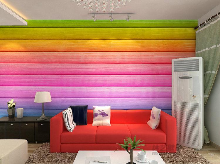rainbow wallpaper for bedroom,living room,room,wall,interior design,furniture