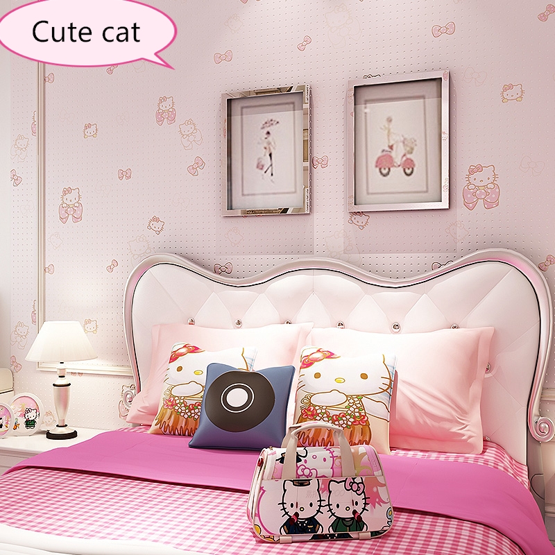 女の赤ちゃんの寝室の壁紙,ピンク,寝室,家具,ルーム,ベッドシーツ