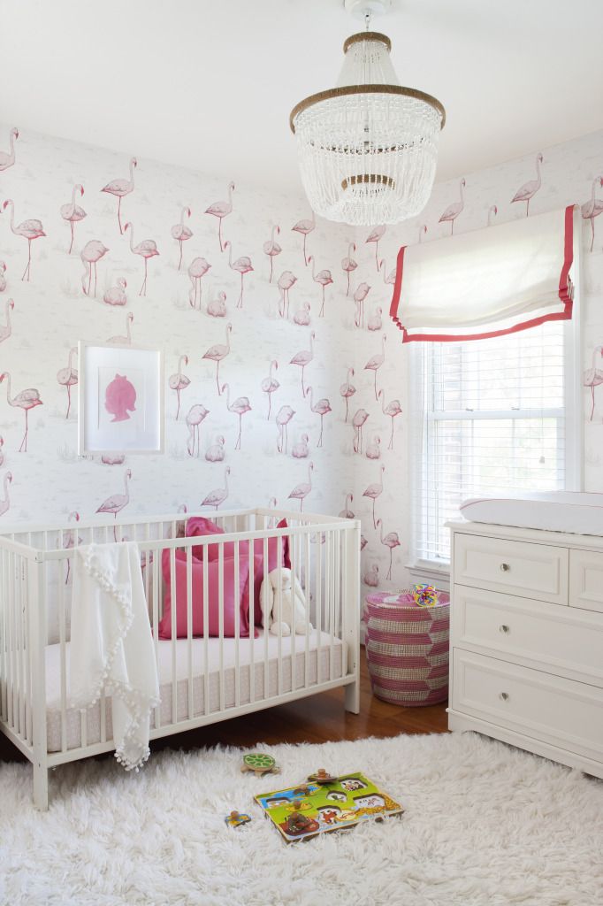 baby girl bedroom wallpaper,product,room,furniture,pink,infant bed