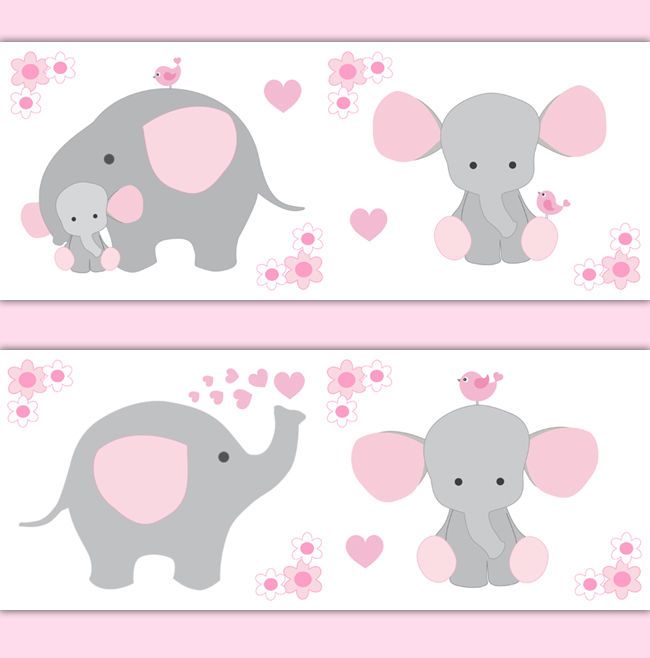 Elephant Nursery Wallpaper Border WallpaperUse