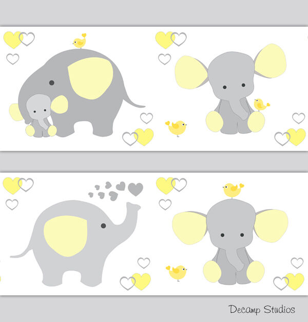 Elephant Nursery Wallpaper Border WallpaperUse