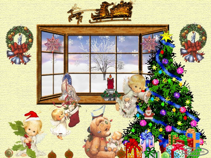 www美しい壁紙com,クリスマス・イブ,クリスマス,クリスマスツリー,クリスマスの飾り,架空の人物