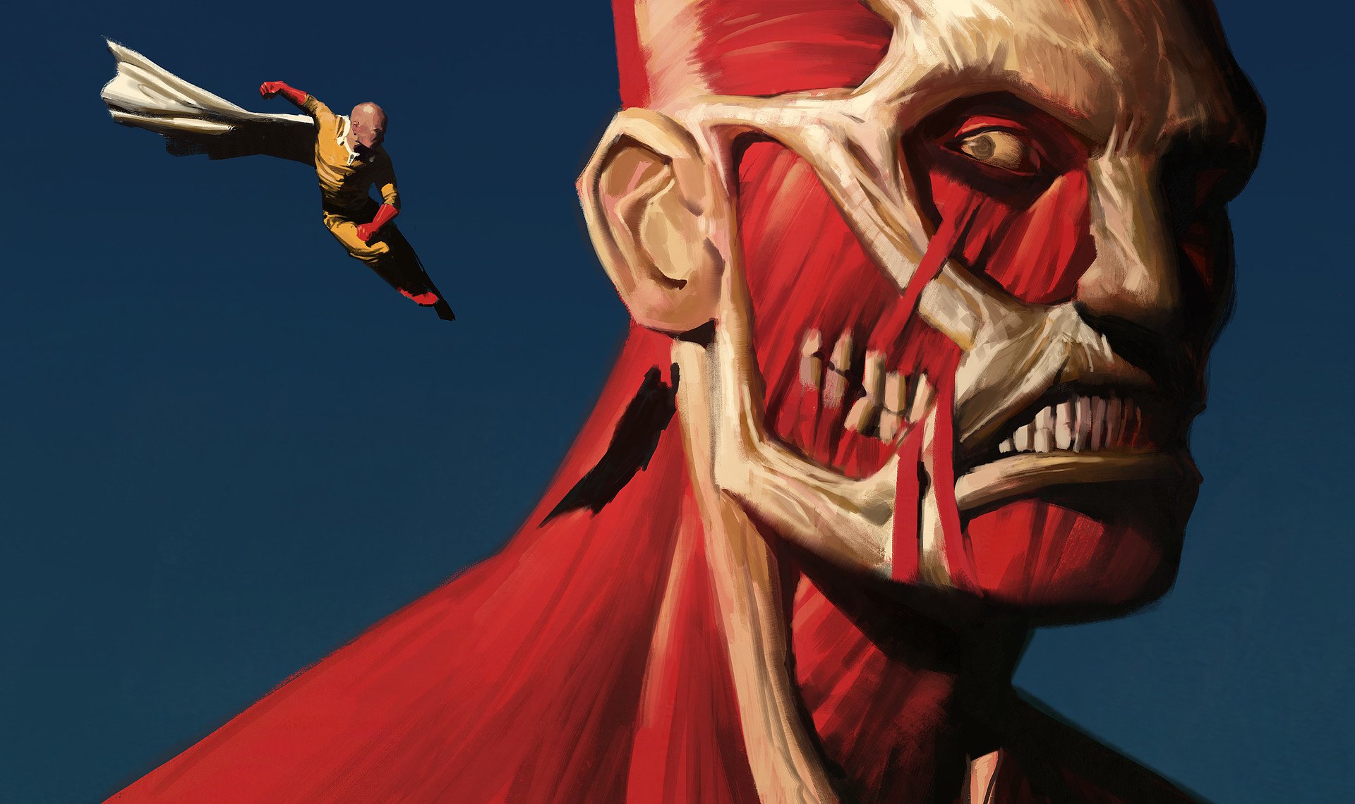 colossal titan wallpaper,fictional character,illustration,art,supervillain