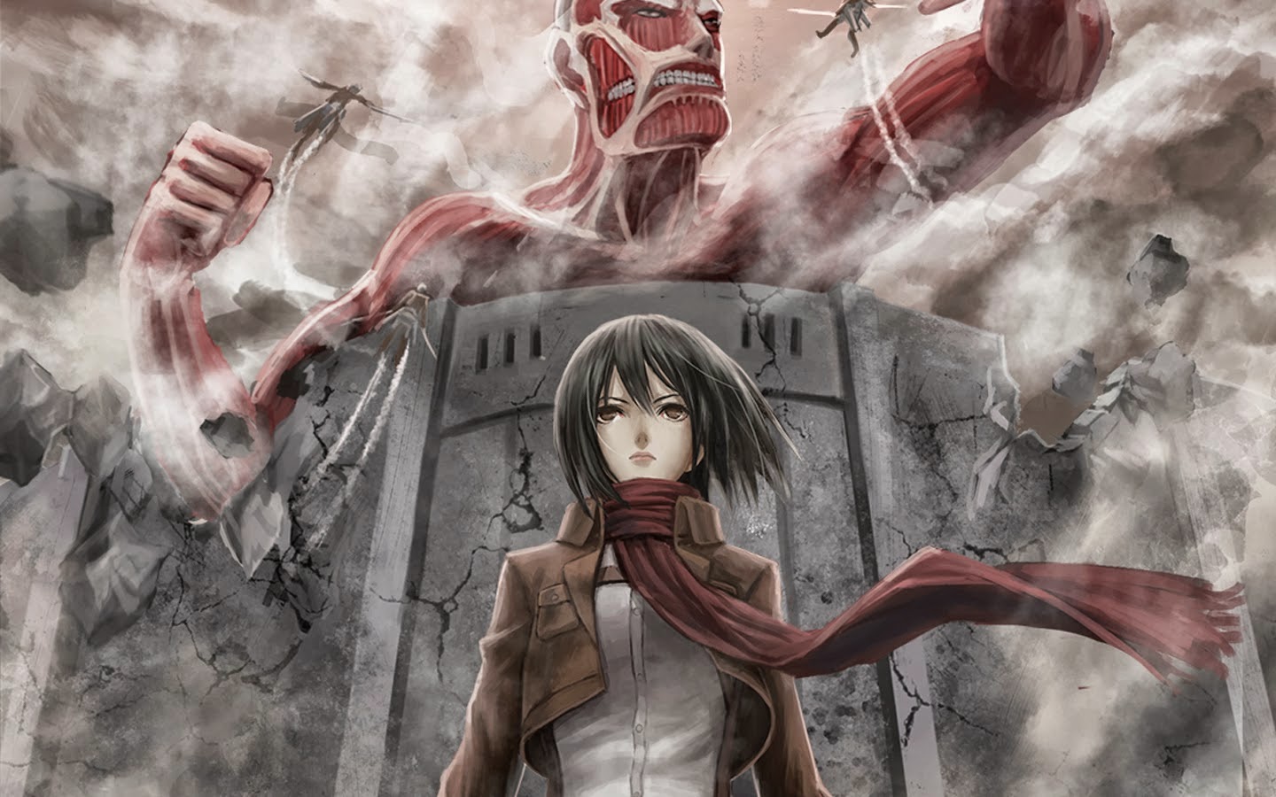 colossal titan wallpaper,cg artwork,anime,illustration,art,fictional