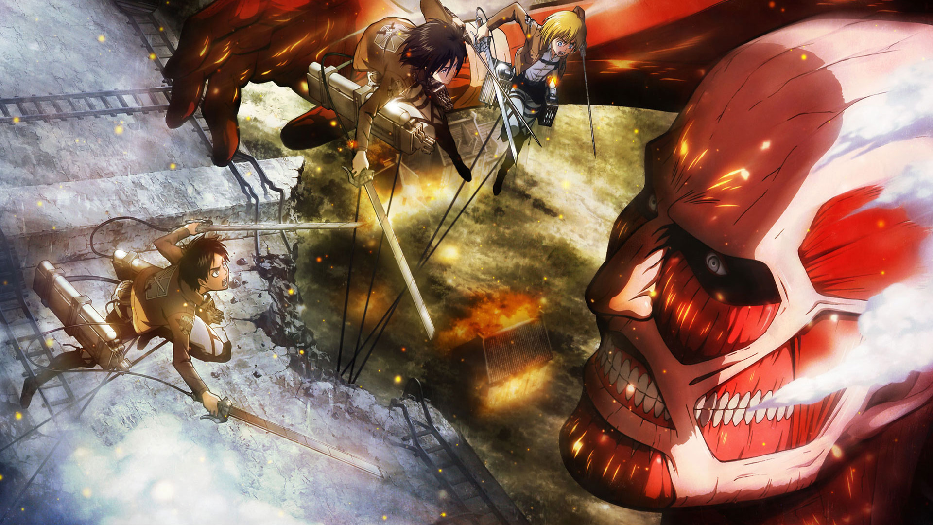 colossal titan wallpaper,cg artwork,games,fictional character,pc game,demon