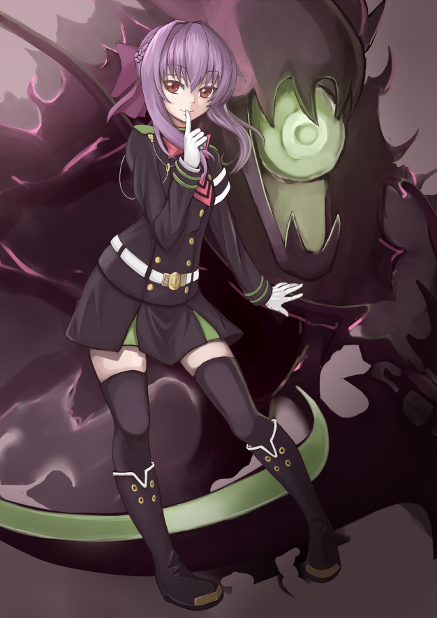 carta da parati shinoa hiiragi,cartone animato,anime,cg artwork,personaggio fittizio,illustrazione