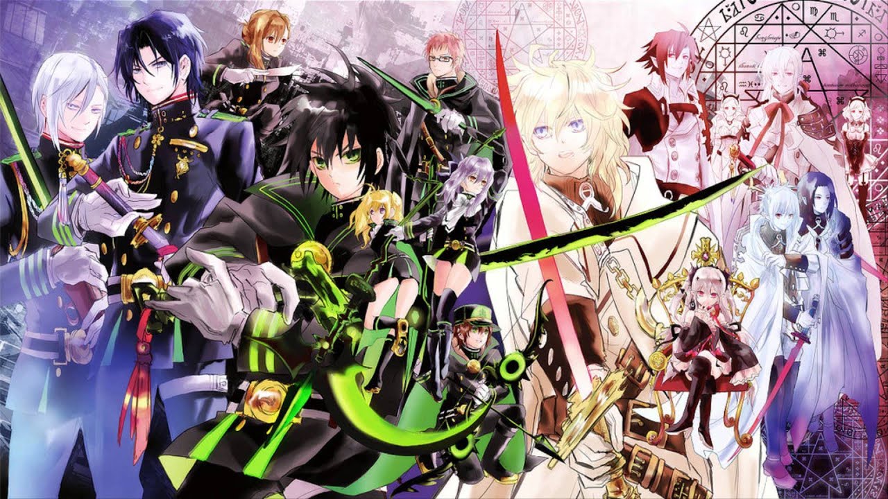 seraph of the end wallpaper,anime,cartoon,cg artwork,black hair,fiction