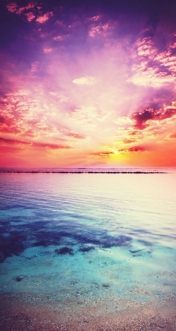 cute beach wallpaper,sky,horizon,body of water,nature,sea