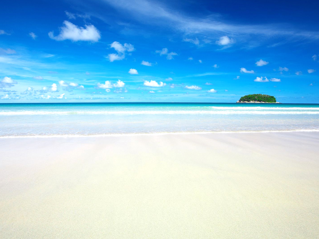かわいいビーチの壁紙,空,青い,水域,昼間,海